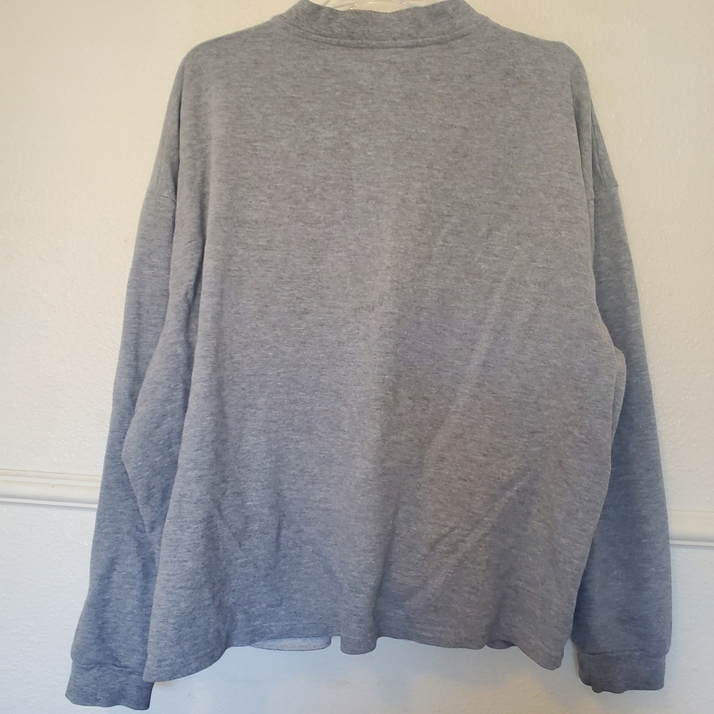 ASOS Mens XL Full Zip Sweatshirt Heather Gray Bomber Jacket Mock Neck Relax Fit - Picture 11 of 16